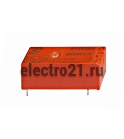 PCB реле-RY, 1 перекл.контакт, 8A, 24V DC, 3,2mm, AgCdO RY210024  Реле для установки на печатных платах